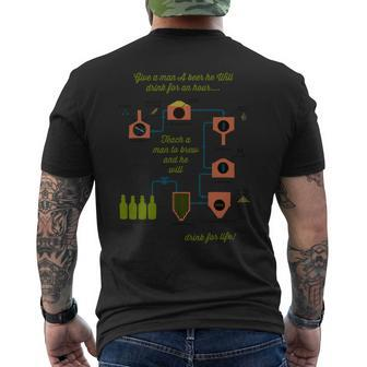 Beer Funny Beer Brewer Schematics 2Craft Beer Brewing Gift Mens Back Print T-shirt - Monsterry AU