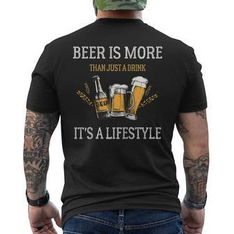 Beer Is More Than Just A Drink Its A Lifestyle - Funny Dad Mens Back Print T-shirt - Thegiftio UK