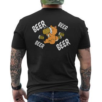 Beer Pomeranian Dog Mens Back Print T-shirt - Monsterry AU
