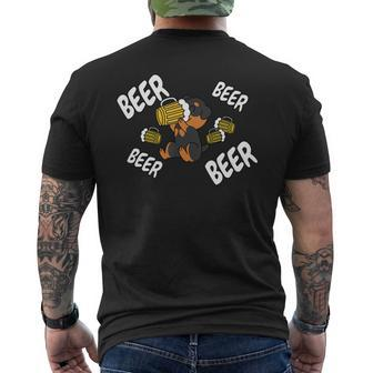 Beer Rottweiler Dog Mens Back Print T-shirt - Monsterry AU