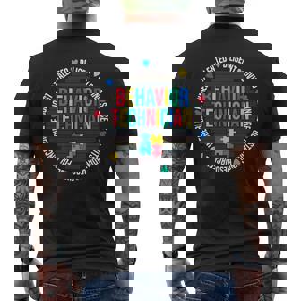 Behavior Analyst Behavior Technician Mens Back Print T-shirt | Mazezy