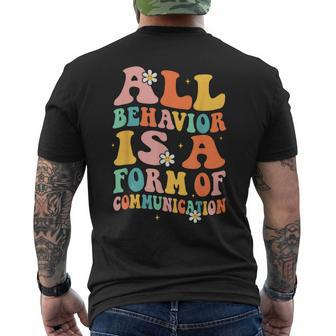 All Behavior Is A Form Of Communication Therapy Therapist Men's T-shirt Back Print - Monsterry