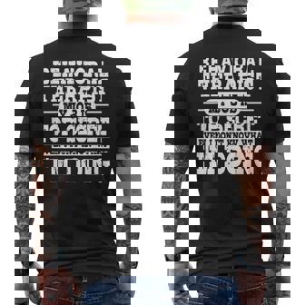 Behavioral Therapist Job Is Secret Rbt Analyst Behavior Tech Mens Back Print T-shirt | Mazezy