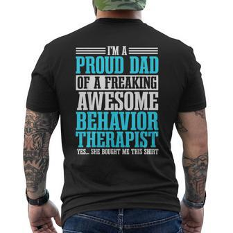 Behavioral Therapist Rbt Analyst Behavior Tech Fathers Day Mens Back Print T-shirt | Mazezy