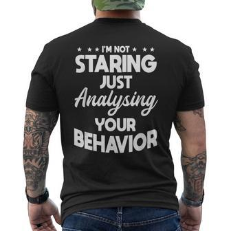 Behavioral Therapist Rbt Behavior Tech Analyst Technician Mens Back Print T-shirt | Mazezy