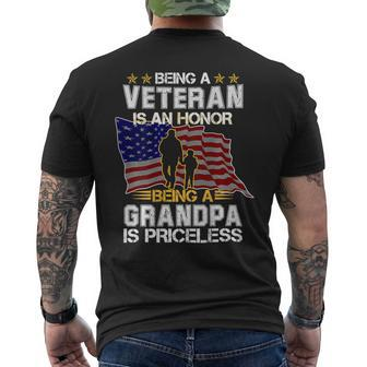 Being A Veteran Is An Honor Grandpa And Veteran Day Gift 66 Mens Back Print T-shirt - Monsterry AU