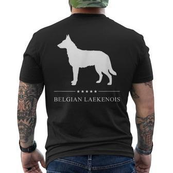 Belgian Laekenois Dog White Silhouette Men's T-shirt Back Print | Mazezy