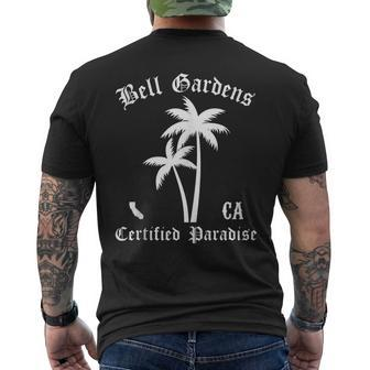 Bell Gardens Certified Paradise Bell Gardens Men's T-shirt Back Print | Mazezy