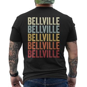 Bellville Texas Bellville Tx Retro Vintage Text Men's T-shirt Back Print | Mazezy