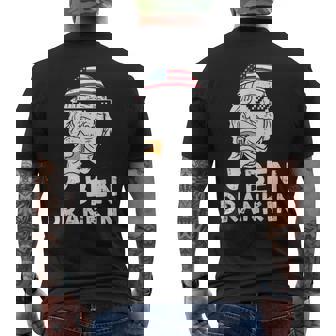 Ben Drankin Stoner Benjamin Franklin Thug Weed 4Th Of July Men's T-shirt Back Print | Mazezy