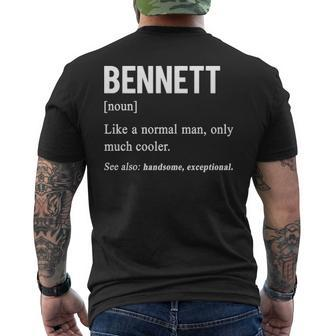 Bennett Name Gift Bennett Funny Definition Mens Back Print T-shirt - Seseable