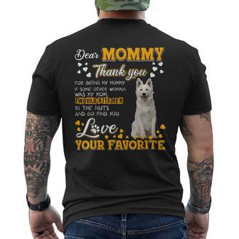 Berger Blanc Suisse Dear Mommy Thank You For Being My Mommy Mens Back Print T-shirt - Monsterry AU