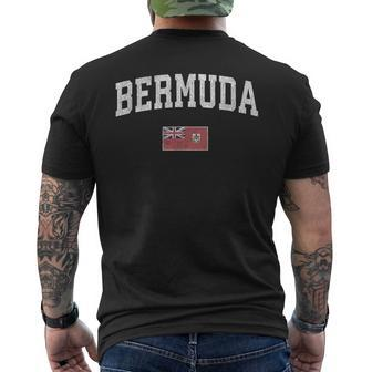 Bermuda Vintage Sports Design Bermudian Flag Mens Back Print T-shirt | Mazezy