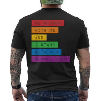 Bernie 2020 Lgbt Vote Bernie Sanders Gay Pride Support Mens Back Print T-shirt | Mazezy