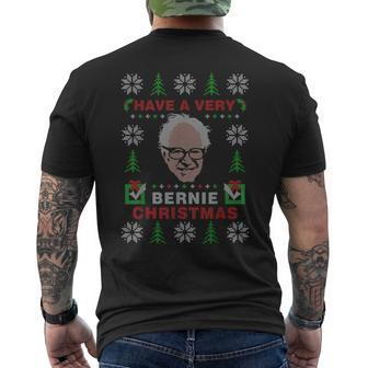 Very Bernie Sanders Ugly Christmas Sweater Party Men's T-shirt Back Print - Monsterry UK