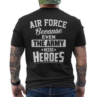 Best Air Force Navy Military Army Veteran Men's Back Print T-shirt | Mazezy