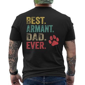 Best Armant Dad Ever Vintage Father Dog Lover Men's T-shirt Back Print | Mazezy