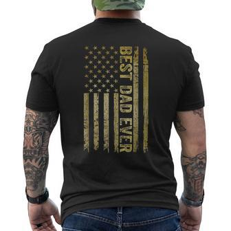 Best Dad Ever Fathers Day Us American Flag Fathers Day Mens Back Print T-shirt | Mazezy UK