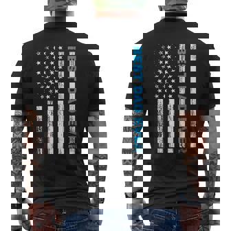 Best Dad Ever With Us American Flag Gift For Fathers Day Mens Back Print T-shirt | Mazezy