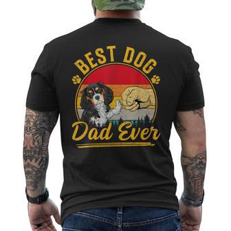 Best Dog Dad Ever Cavalier King Charles Spaniel Fathers Day Mens Back Print T-shirt - Seseable
