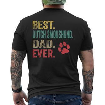 Best Dutch Smoushond Dad Ever Vintage Father Dog Lover Men's T-shirt Back Print | Mazezy