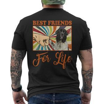 Best Friends For Life Landseer Dog Lover Men's T-shirt Back Print | Mazezy