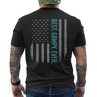 Best Gampy Ever Us American Flag Gift For Fathers Day Mens Back Print T-shirt | Mazezy