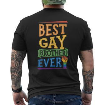 Best Gay Brother Ever Cute Funny Gay Pride Sibling Mens Back Print T-shirt | Mazezy