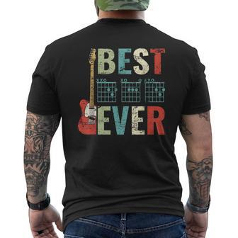 Best Guitar Dad Ever Guitar Chords For Guitar Lovers Mens Back Print T-shirt - Seseable