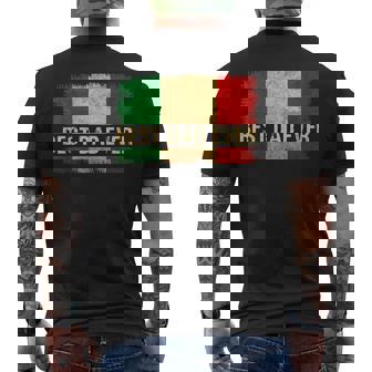 Best Italian Dad Ever Italia Flag Pride Fathers Day Gift Mens Back Print T-shirt | Mazezy