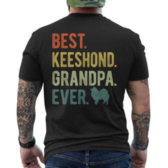 Best Keeshond Grandpa Ever Dog Lovers Fathers Day Mens Back Print T-shirt | Mazezy