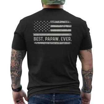 Best Papaw Ever American Flag Vintage For Men Fathers Day  Gift For Mens Men's Crewneck Short Sleeve Back Print T-shirt