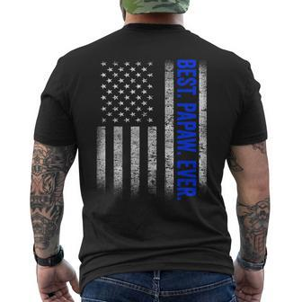 Best Papaw Ever Us Amarican Flag Dad Grandpa Fathers Day Men's Back Print T-shirt | Mazezy
