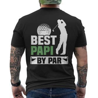 Best Papi By Par Golf Grandpa Fathers Day Men's Back Print T-shirt | Mazezy