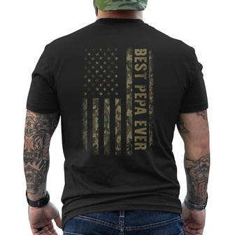 Best Pepa Ever Camouflage American Flag Fathers Day Mens Back Print T-shirt | Mazezy