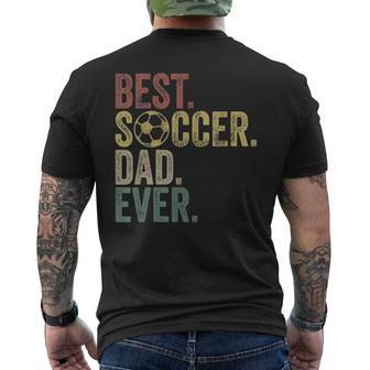 Best Soccer Dad Ever Daddy Fathers Day Vintage Womens Gift Mens Back Print T-shirt - Seseable