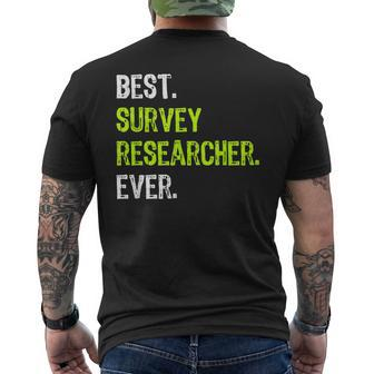 Best Survey Researcher Ever Men's T-shirt Back Print | Mazezy