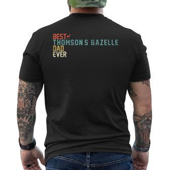 Best Thomson's Gazelle Dad Ever Retro Vintage Men's T-shirt Back Print | Mazezy