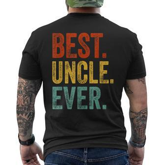 Best Uncle Ever Fathers Day Present Papa Daddy Grandpa Men's Back Print T-shirt | Mazezy