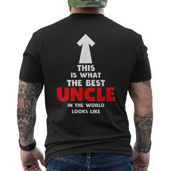 Best Uncle In The World Uncle Gift From Niece Nephew Mens Back Print T-shirt | Mazezy