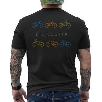 Bicicletta Italian Bicycle Mens Back Print T-shirt | Mazezy