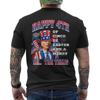 Biden Merry 4Th The Thing Confused Joe Biden 4Th Of July Mens Back Print T-shirt | Mazezy UK