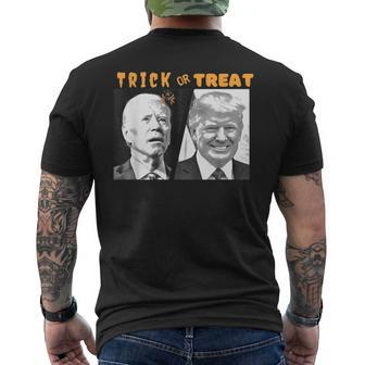 Biden Trump Halloween Trick Or Treat Political Men's T-shirt Back Print - Monsterry UK