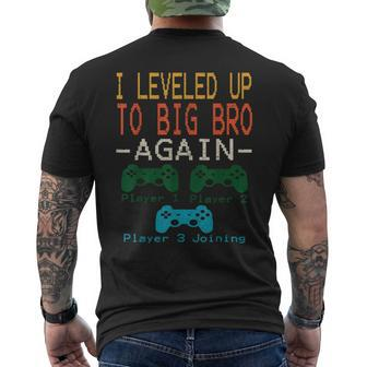 Big Brother Est 2024 I Leveled To Brother Up Again Men's T-shirt Back Print - Seseable