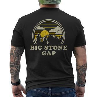 Big Stone Gap Virginia Va T Vintage Hiking Mountains Men's T-shirt Back Print | Mazezy