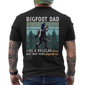 Bigfoot Dad Like A Regular Dad But Way More Squatchy - Funny Mens Back Print T-shirt - Thegiftio UK