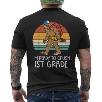 Bigfoot Sasquatch Ready To Crush 1St Grade First Day School Mens Back Print T-shirt - Seseable