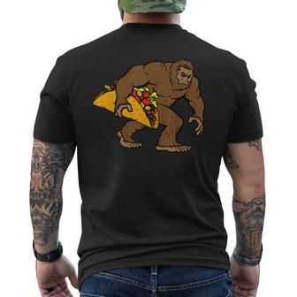 Bigfoot Taco Funny Sasquatch Cinco De Mayo Costume T Mens Back Print T-shirt - Thegiftio UK