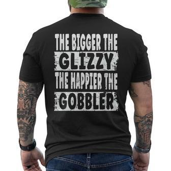 The Bigger The Glizzy The Happier The Gobbler Hot Dog Eat Men's T-shirt Back Print - Seseable