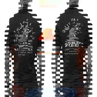 Bill And Franks Strawberries Mens Back Print T-shirt | Mazezy